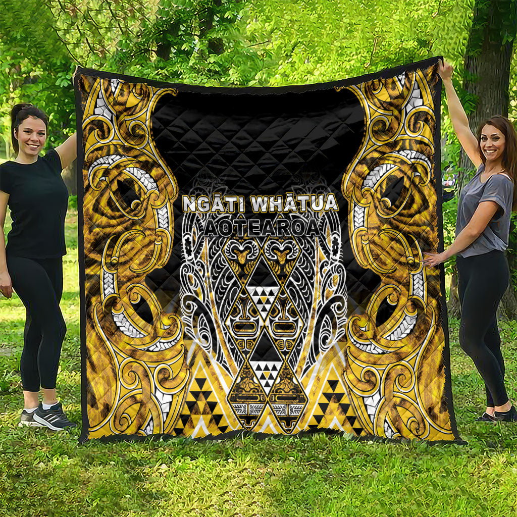 Aotearoa Ngati Whatua Quilt Maori Tribal Gold Paua Shell Pattern