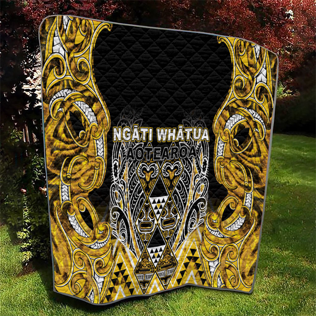 Aotearoa Ngati Whatua Quilt Maori Tribal Gold Paua Shell Pattern
