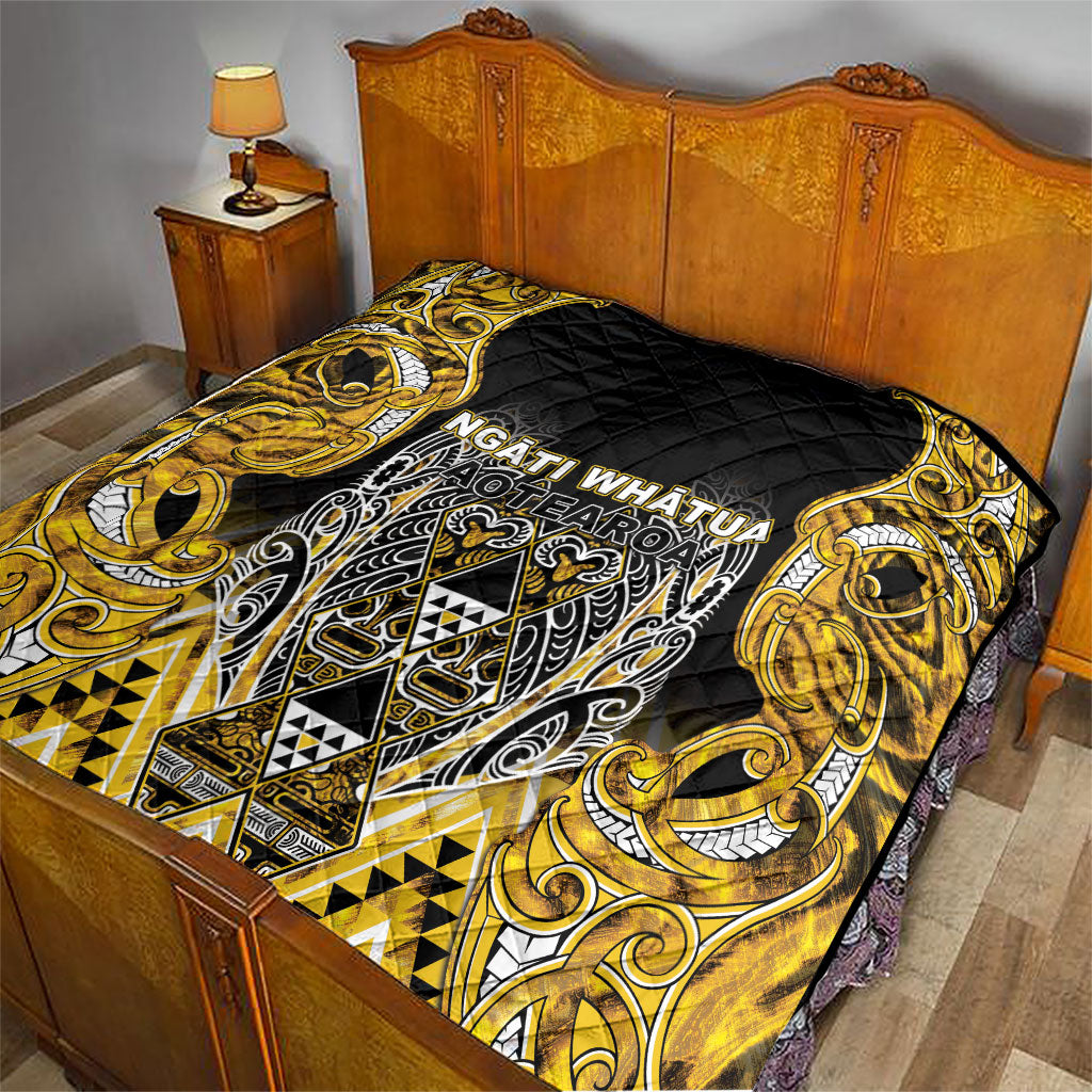 Aotearoa Ngati Whatua Quilt Maori Tribal Gold Paua Shell Pattern