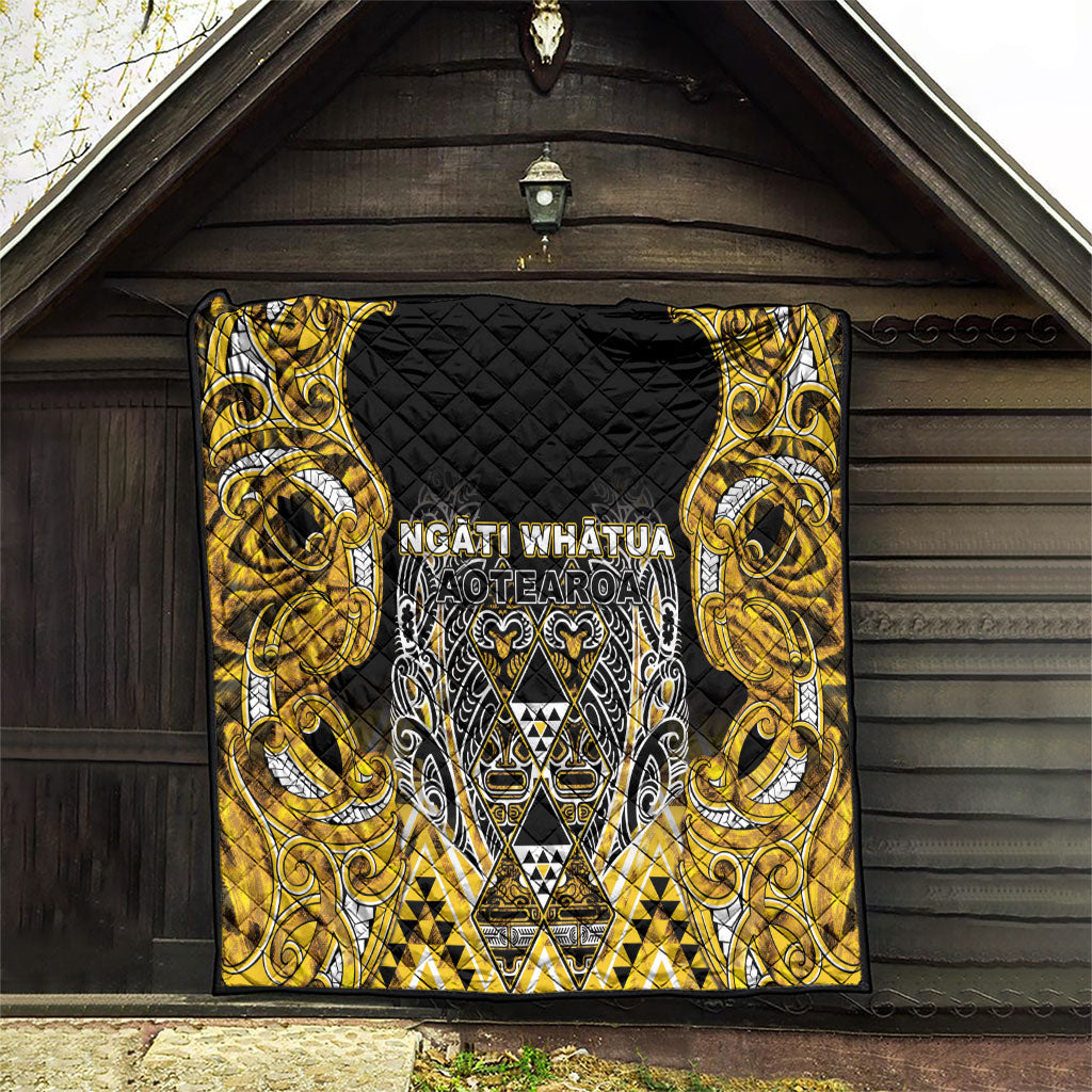 Aotearoa Ngati Whatua Quilt Maori Tribal Gold Paua Shell Pattern