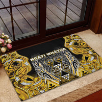 Aotearoa Ngati Whatua Rubber Doormat Maori Tribal Gold Paua Shell Pattern