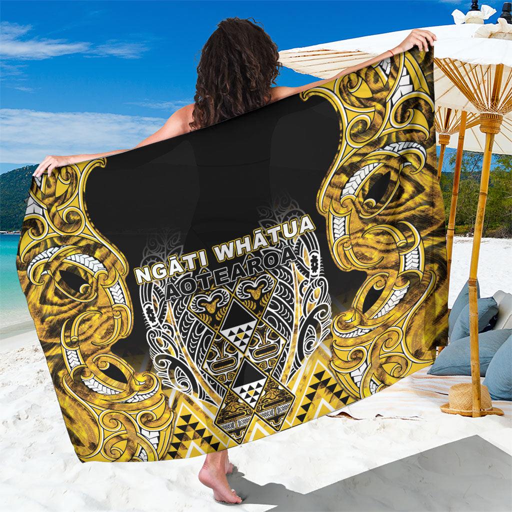 Aotearoa Ngati Whatua Sarong Maori Tribal Gold Paua Shell Pattern