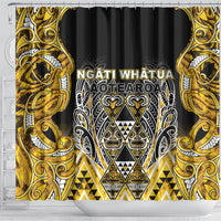 Aotearoa Ngati Whatua Shower Curtain Maori Tribal Gold Paua Shell Pattern