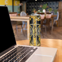 Aotearoa Ngati Whatua Skinny Tumbler Maori Tribal Gold Paua Shell Pattern