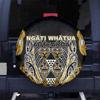Aotearoa Ngati Whatua Spare Tire Cover Maori Tribal Gold Paua Shell Pattern