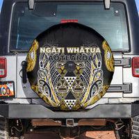 Aotearoa Ngati Whatua Spare Tire Cover Maori Tribal Gold Paua Shell Pattern
