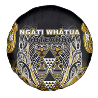 Aotearoa Ngati Whatua Spare Tire Cover Maori Tribal Gold Paua Shell Pattern