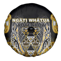 Aotearoa Ngati Whatua Spare Tire Cover Maori Tribal Gold Paua Shell Pattern