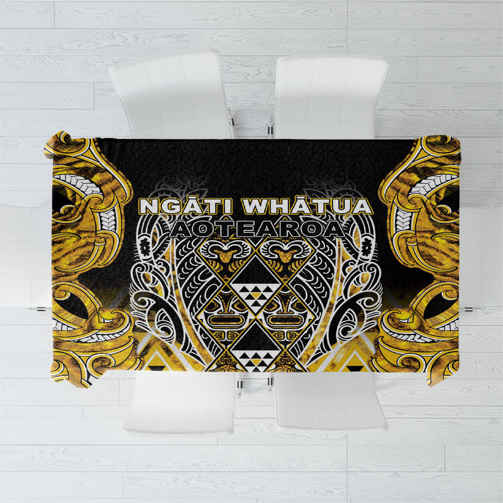 Aotearoa Ngati Whatua Tablecloth Maori Tribal Gold Paua Shell Pattern