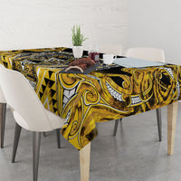 Aotearoa Ngati Whatua Tablecloth Maori Tribal Gold Paua Shell Pattern