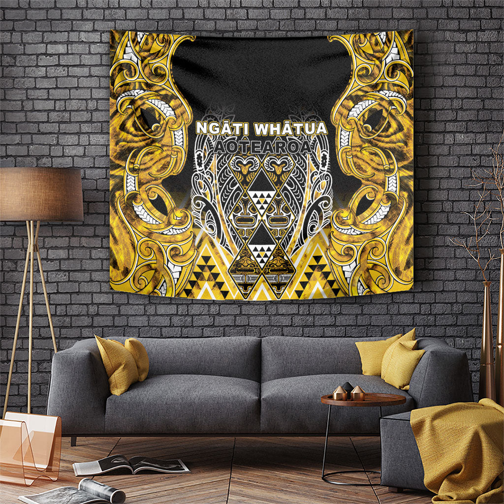 Aotearoa Ngati Whatua Tapestry Maori Tribal Gold Paua Shell Pattern