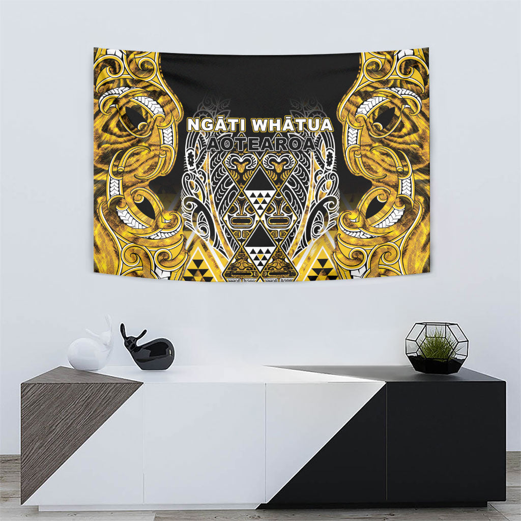 Aotearoa Ngati Whatua Tapestry Maori Tribal Gold Paua Shell Pattern