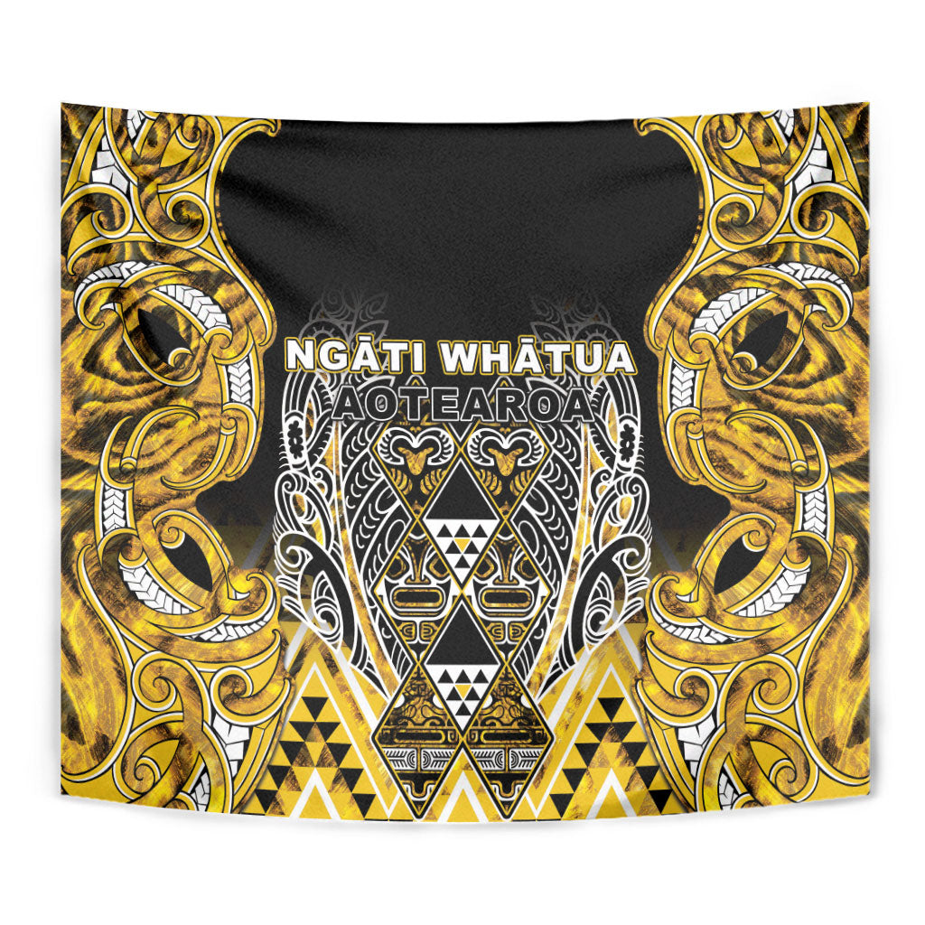 Aotearoa Ngati Whatua Tapestry Maori Tribal Gold Paua Shell Pattern