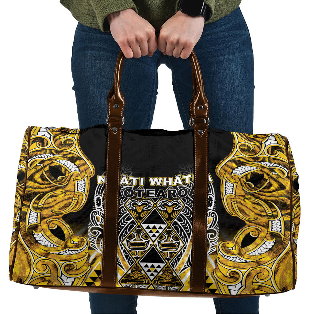 Aotearoa Ngati Whatua Travel Bag Maori Tribal Gold Paua Shell Pattern