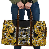 Aotearoa Ngati Whatua Travel Bag Maori Tribal Gold Paua Shell Pattern