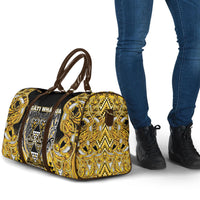 Aotearoa Ngati Whatua Travel Bag Maori Tribal Gold Paua Shell Pattern