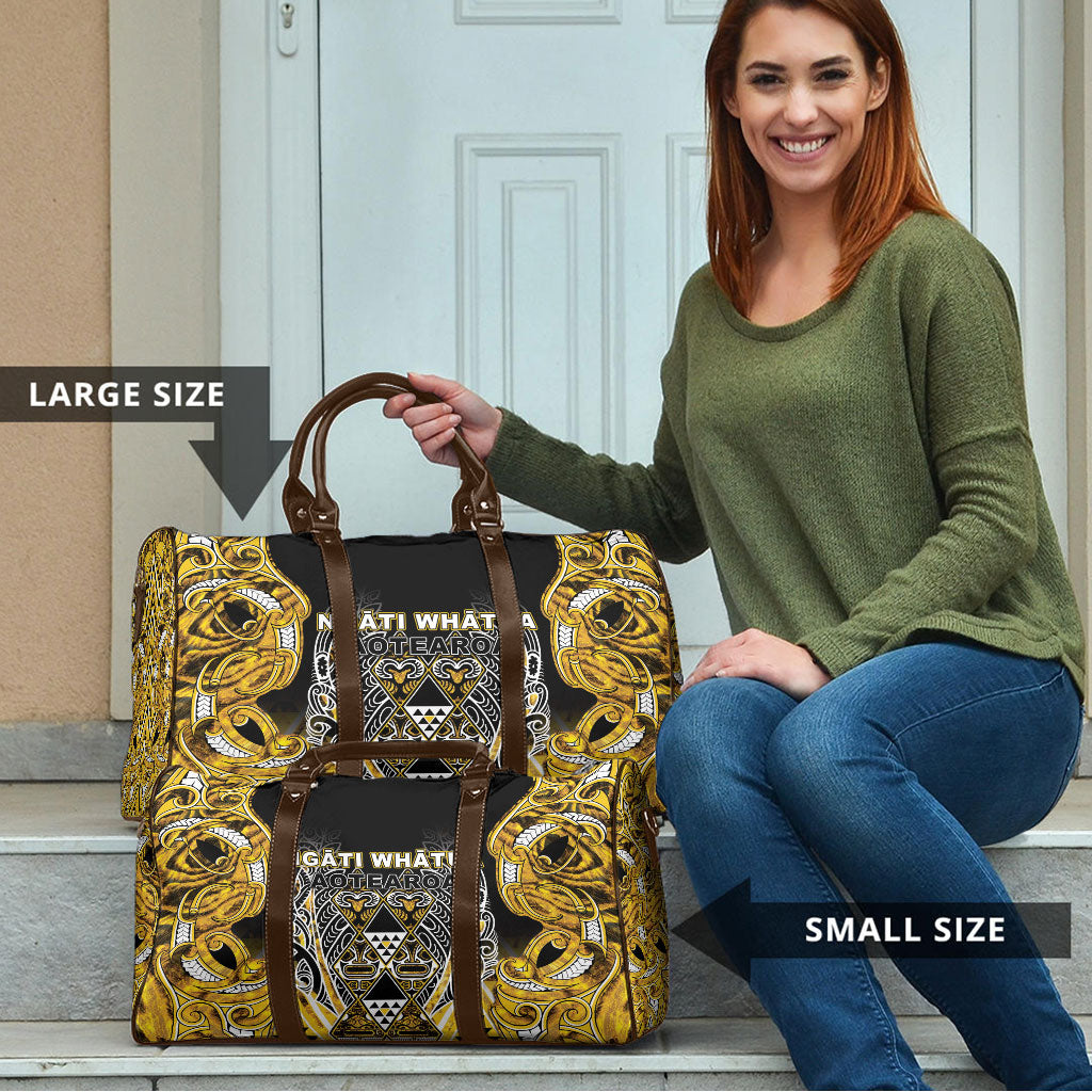 Aotearoa Ngati Whatua Travel Bag Maori Tribal Gold Paua Shell Pattern