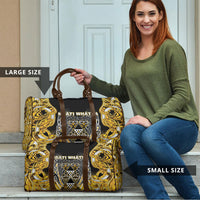 Aotearoa Ngati Whatua Travel Bag Maori Tribal Gold Paua Shell Pattern