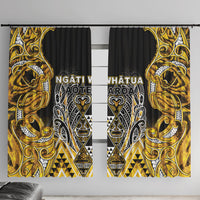 Aotearoa Ngati Whatua Window Curtain Maori Tribal Gold Paua Shell Pattern