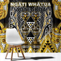 Aotearoa Ngati Whatua Window Curtain Maori Tribal Gold Paua Shell Pattern