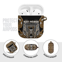 Aotearoa Kati Mamoe AirPods Case Maori Brown Tribal Paua Shell Pattern