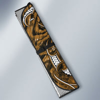 Aotearoa Kati Mamoe Auto Sun Shade Maori Brown Tribal Paua Shell Pattern