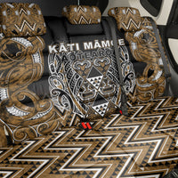 Aotearoa Kati Mamoe Back Car Seat Cover Maori Brown Tribal Paua Shell Pattern