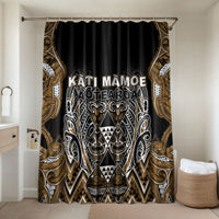 Aotearoa Kati Mamoe Bathroom Set Maori Brown Tribal Paua Shell Pattern