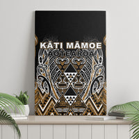 Aotearoa Kati Mamoe Canvas Wall Art Maori Brown Tribal Paua Shell Pattern