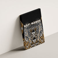 Aotearoa Kati Mamoe Canvas Wall Art Maori Brown Tribal Paua Shell Pattern