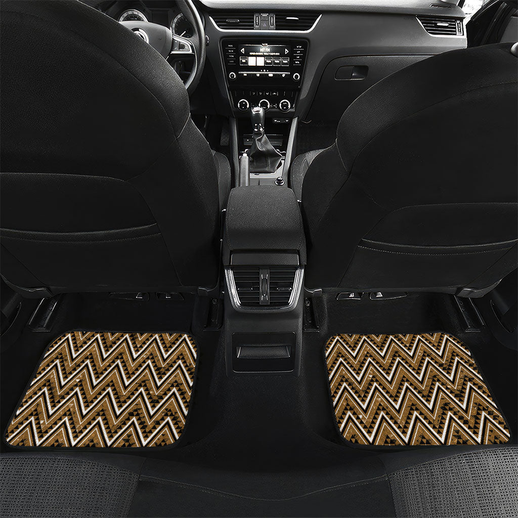 Aotearoa Kati Mamoe Car Mats Maori Brown Tribal Paua Shell Pattern