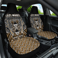 Aotearoa Kati Mamoe Car Seat Cover Maori Brown Tribal Paua Shell Pattern