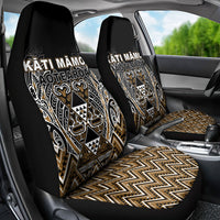 Aotearoa Kati Mamoe Car Seat Cover Maori Brown Tribal Paua Shell Pattern