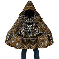 Aotearoa Kati Mamoe Cloak Maori Brown Tribal Paua Shell Pattern