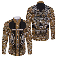 Aotearoa Kati Mamoe Family Matching Off Shoulder Short Dress and Hawaiian Shirt Maori Brown Tribal Paua Shell Pattern