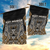 Aotearoa Kati Mamoe Garden Flag Maori Brown Tribal Paua Shell Pattern