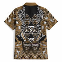 Aotearoa Kati Mamoe Hawaiian Shirt Maori Brown Tribal Paua Shell Pattern