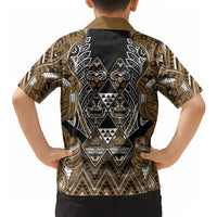 Aotearoa Kati Mamoe Hawaiian Shirt Maori Brown Tribal Paua Shell Pattern