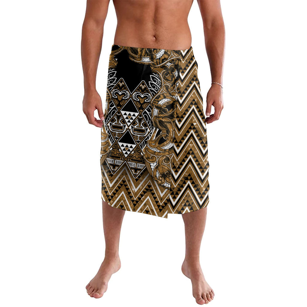 Aotearoa Kati Mamoe Lavalava Maori Brown Tribal Paua Shell Pattern