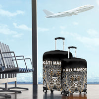 Aotearoa Kati Mamoe Luggage Cover Maori Brown Tribal Paua Shell Pattern