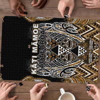 Aotearoa Kati Mamoe Puzzle Maori Brown Tribal Paua Shell Pattern