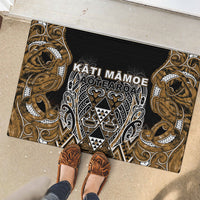 Aotearoa Kati Mamoe Rubber Doormat Maori Brown Tribal Paua Shell Pattern