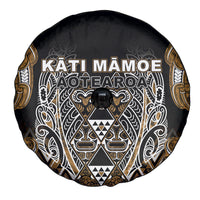 Aotearoa Kati Mamoe Spare Tire Cover Maori Brown Tribal Paua Shell Pattern