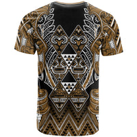 Aotearoa Kati Mamoe T Shirt Maori Brown Tribal Paua Shell Pattern