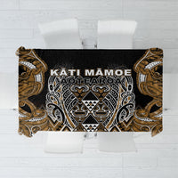 Aotearoa Kati Mamoe Tablecloth Maori Brown Tribal Paua Shell Pattern