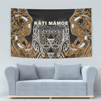 Aotearoa Kati Mamoe Tapestry Maori Brown Tribal Paua Shell Pattern