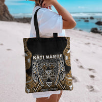 Aotearoa Kati Mamoe Tote Bag Maori Brown Tribal Paua Shell Pattern
