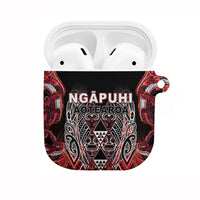 Aotearoa Ngapuhi AirPods Case Maori Red Tribal Paua Shell Pattern