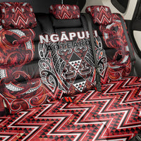 Aotearoa Ngapuhi Back Car Seat Cover Maori Red Tribal Paua Shell Pattern