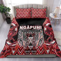 Aotearoa Ngapuhi Bedding Set Maori Red Tribal Paua Shell Pattern